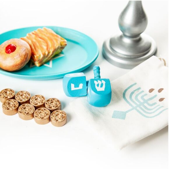 The Queen’s Treasures 18 Inch Doll 22 Piece Hanukkah Play Accessory and Food Set - Picture 4 of 8